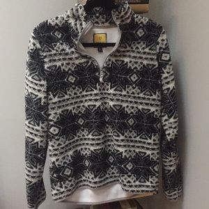 Prince & Fox Quarter Zip Fuzzy Sweater